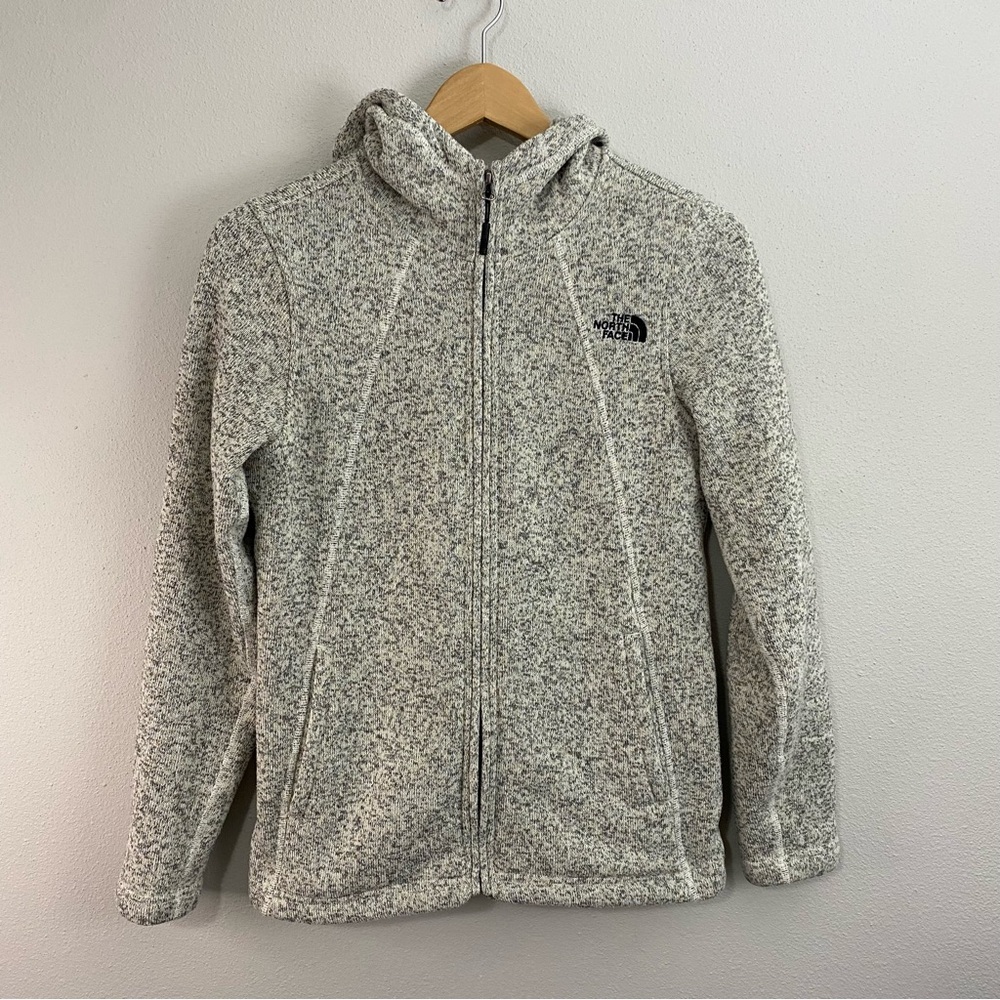 North Face Crescent Full Zip Hoodie Heather Gray Womens Small‎